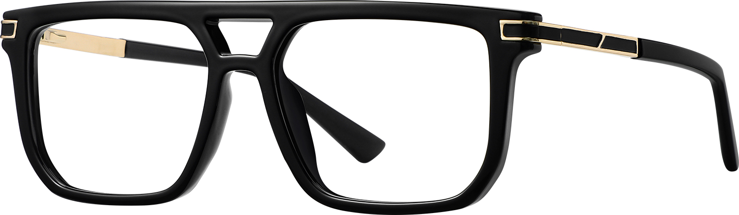 Side view of Fytoo Aviator Black TR90 Full Rim Eyeglasses