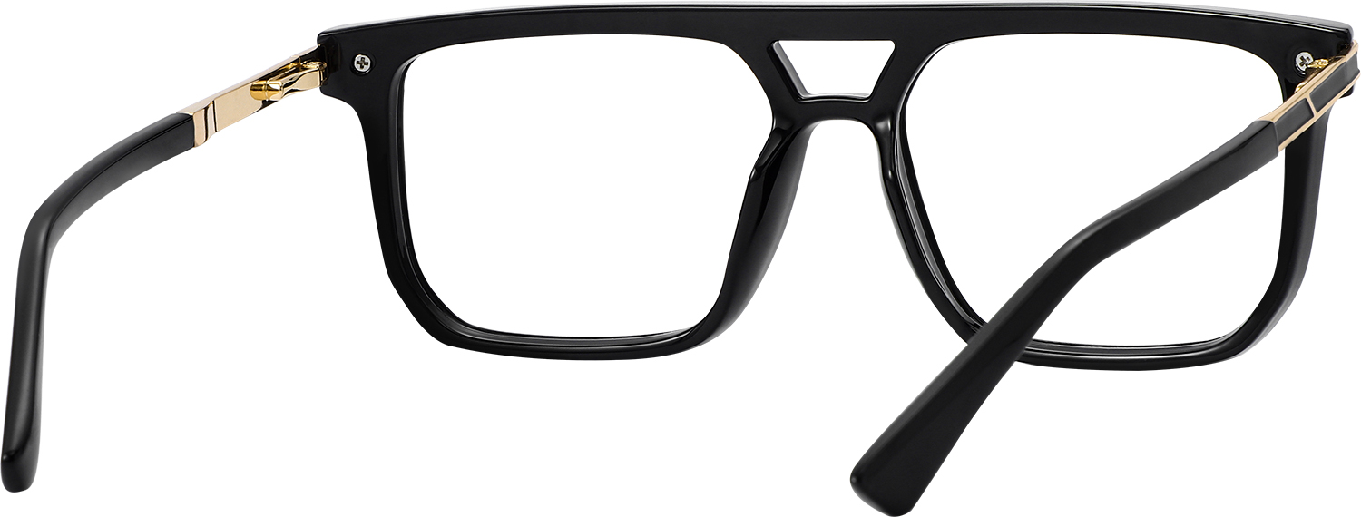 Side view of Fytoo Aviator Black TR90 Full Rim Eyeglasses