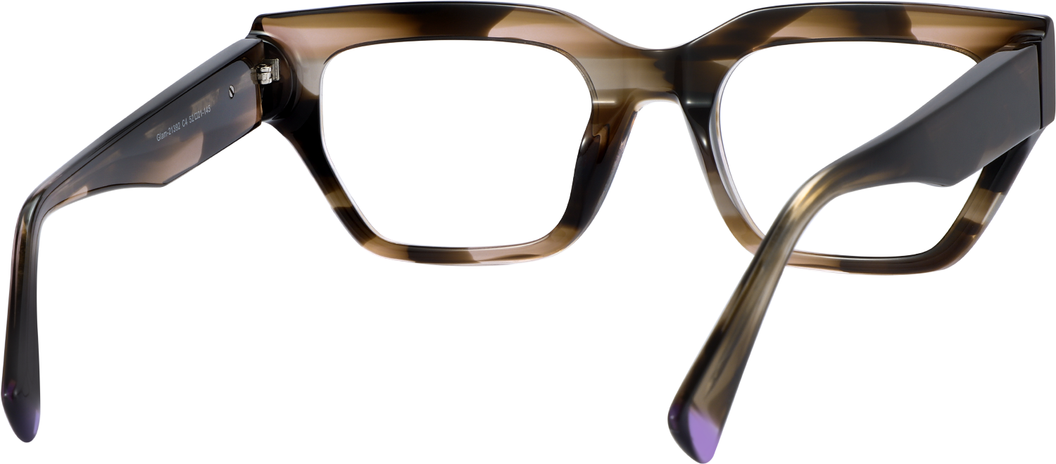 Side view of Fytoo Rectangle Tortoiseshell Acetate Full Rim Eyeglasses