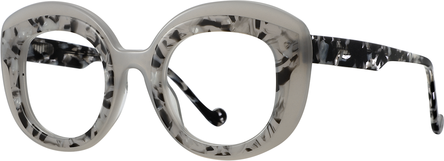 Side view of Fytoo Round Tortoiseshell Acetate Full Rim Eyeglasses