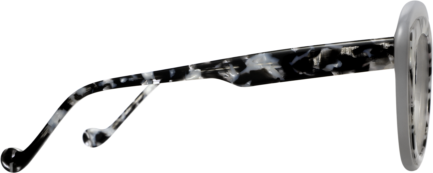 Side view of Fytoo Round Tortoiseshell Acetate Full Rim Eyeglasses