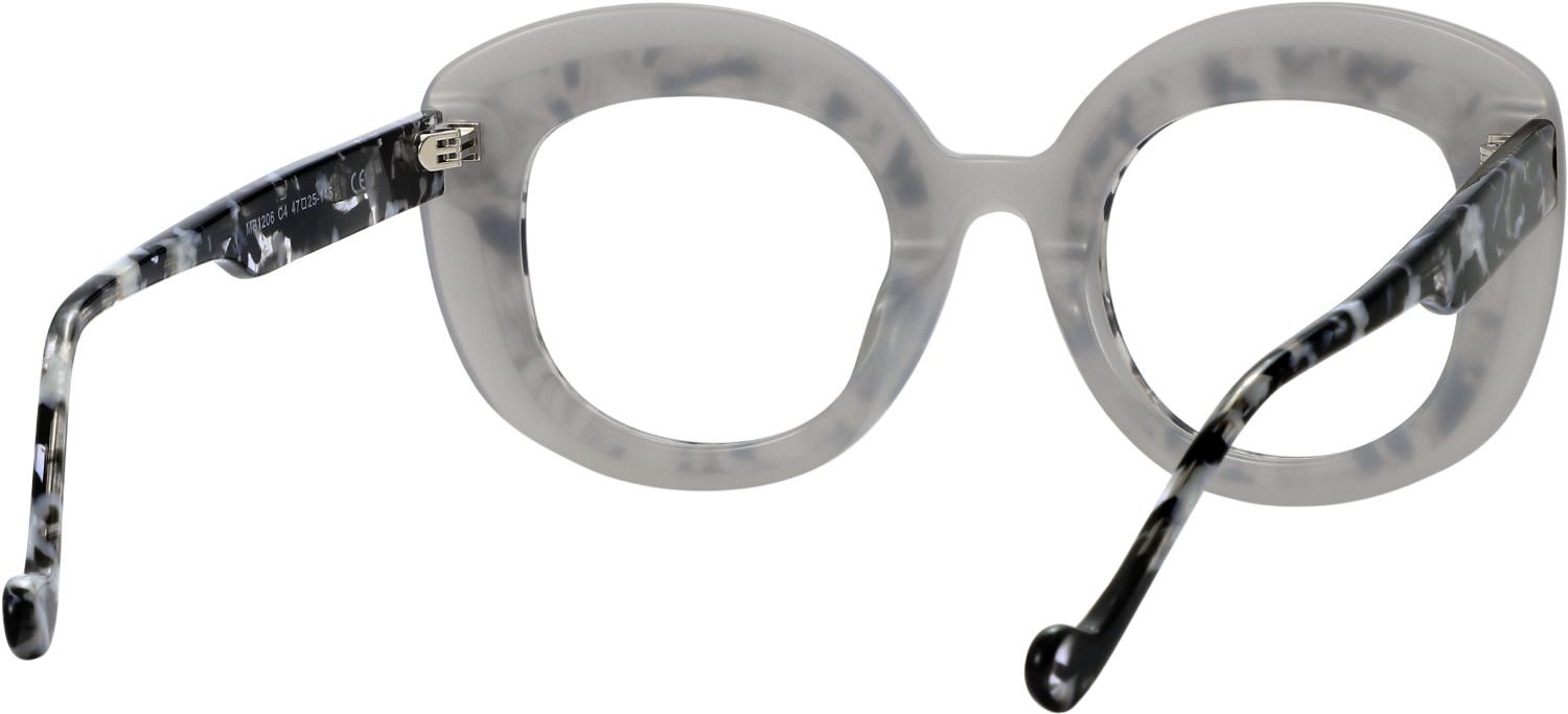 Side view of Fytoo Round Tortoiseshell Acetate Full Rim Eyeglasses