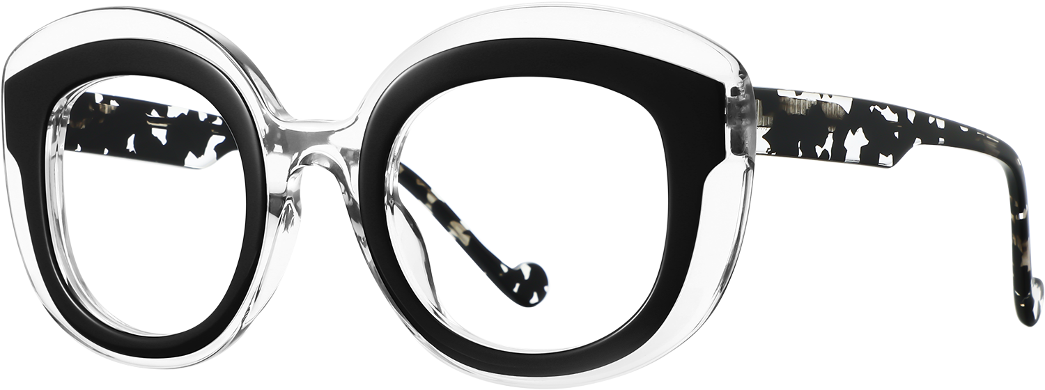 Side view of Fytoo Round Two Tone Acetate Full Rim Eyeglasses