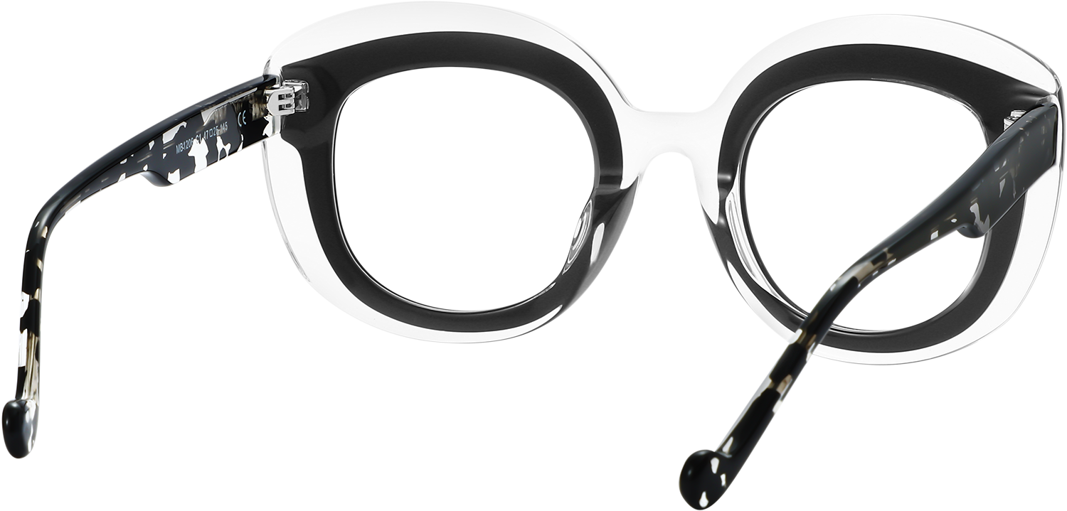 Side view of Fytoo Round Two Tone Acetate Full Rim Eyeglasses
