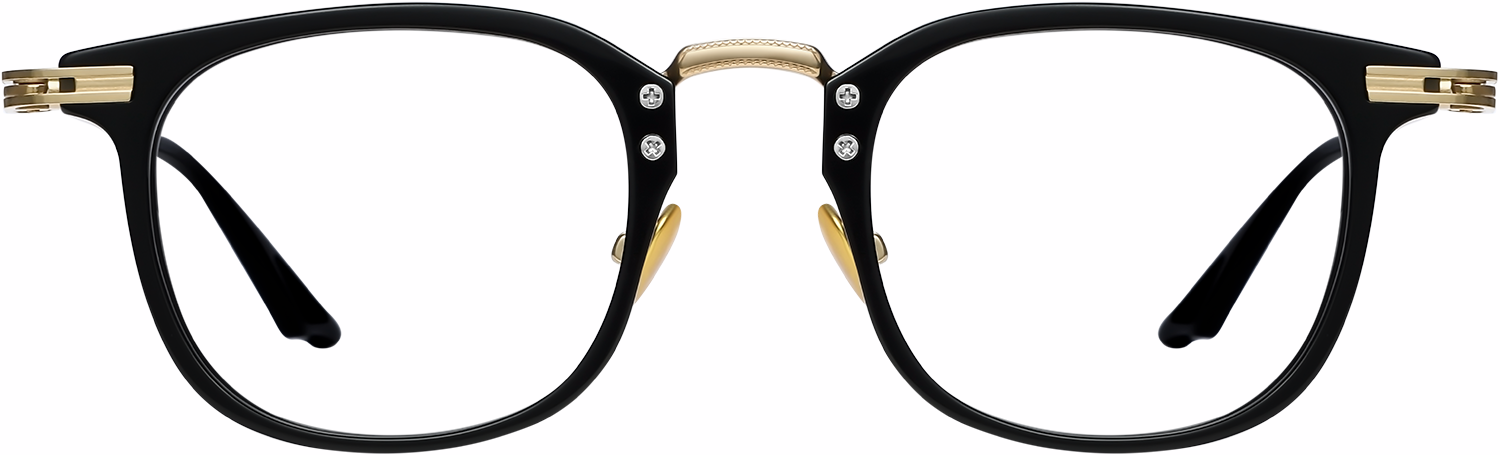 Fytoo Square Black Acetate Titanium Full Rim Eyeglasses-image-FT982732-01