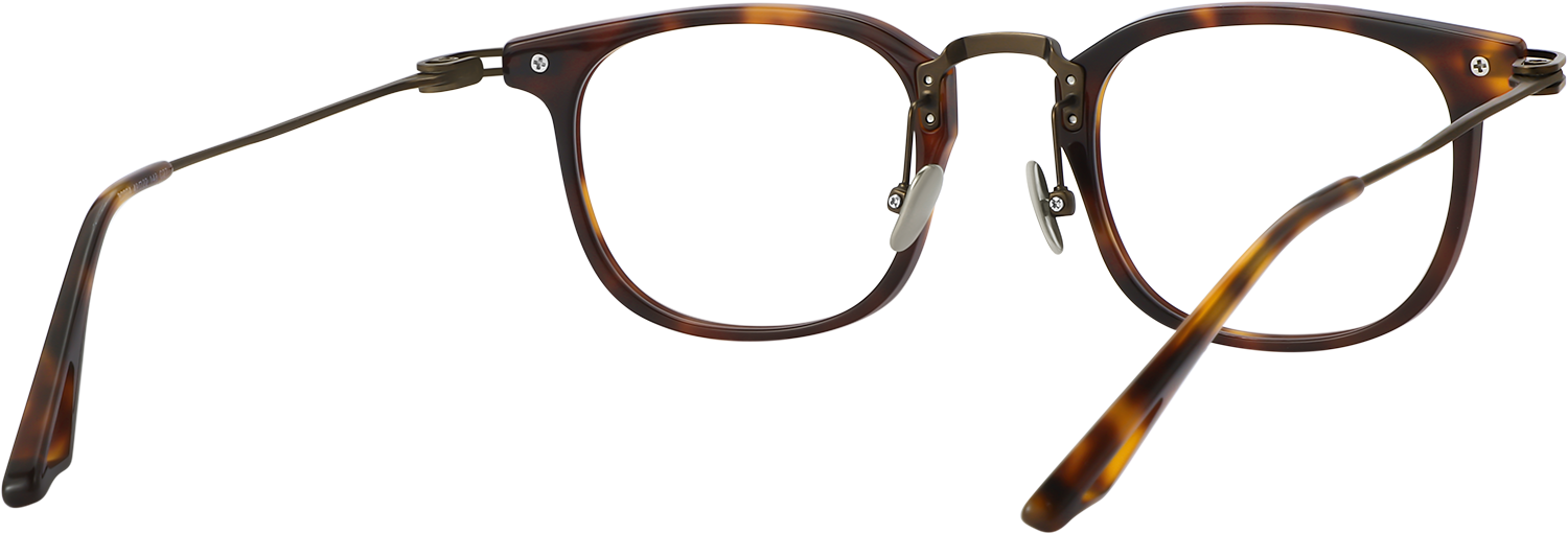 Side view of Fytoo Square Tortoiseshell Acetate Titanium Full Rim Eyeglasses