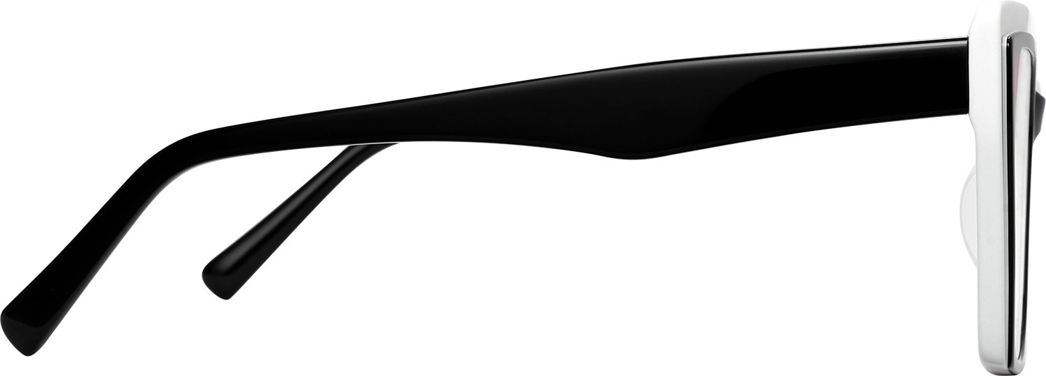 Side view of Fytoo Geometric Cateye Two Tone Acetate Full Rim Eyeglasses