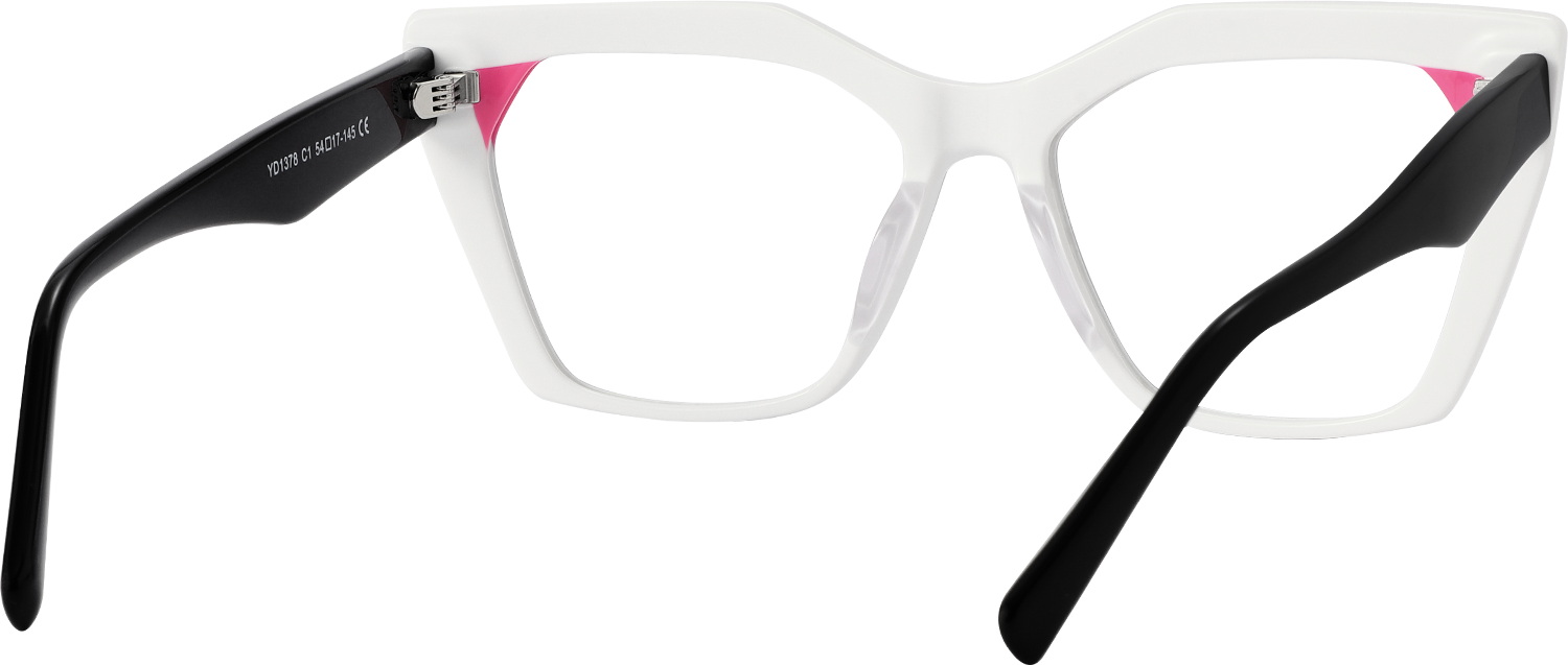 Side view of Fytoo Geometric Cateye Two Tone Acetate Full Rim Eyeglasses