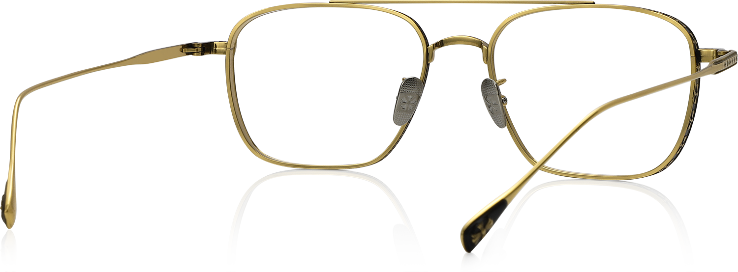 Side view of Fytoo Aviator Golden Titanium Full Rim Eyeglasses