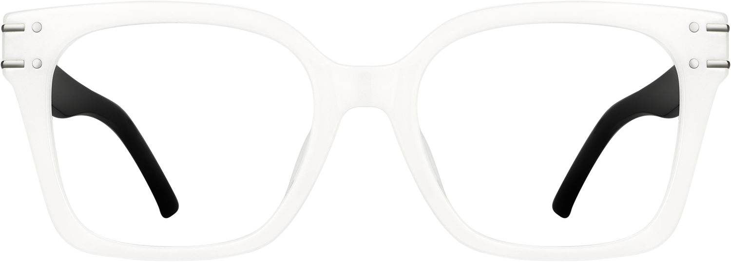 Fytoo Square White TR90 Full Rim Eyeglasses-image-FT995028-01