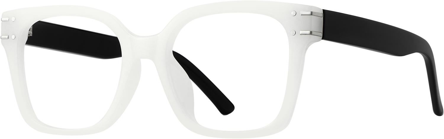 Side view of Fytoo Square White TR90 Full Rim Eyeglasses