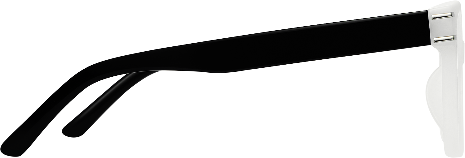 Side view of Fytoo Square White TR90 Full Rim Eyeglasses