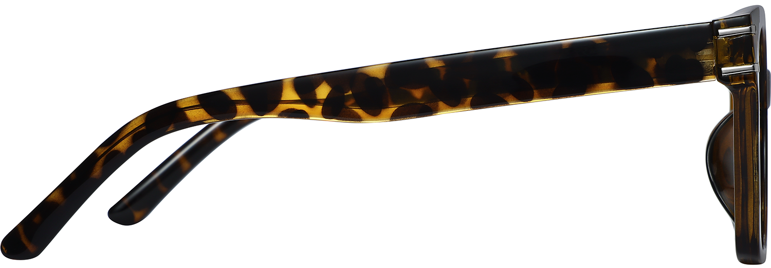 Side view of Fytoo Square Tortoiseshell TR90 Full Rim Eyeglasses