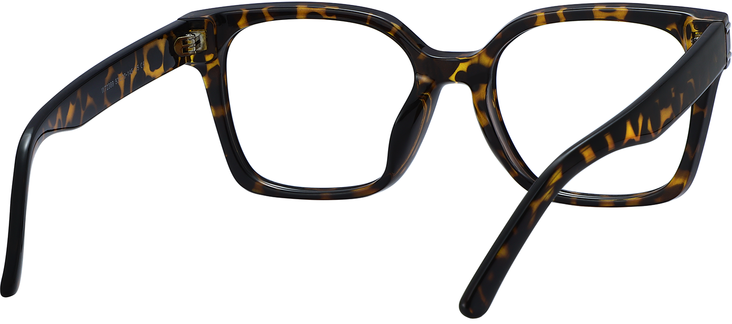 Side view of Fytoo Square Tortoiseshell TR90 Full Rim Eyeglasses