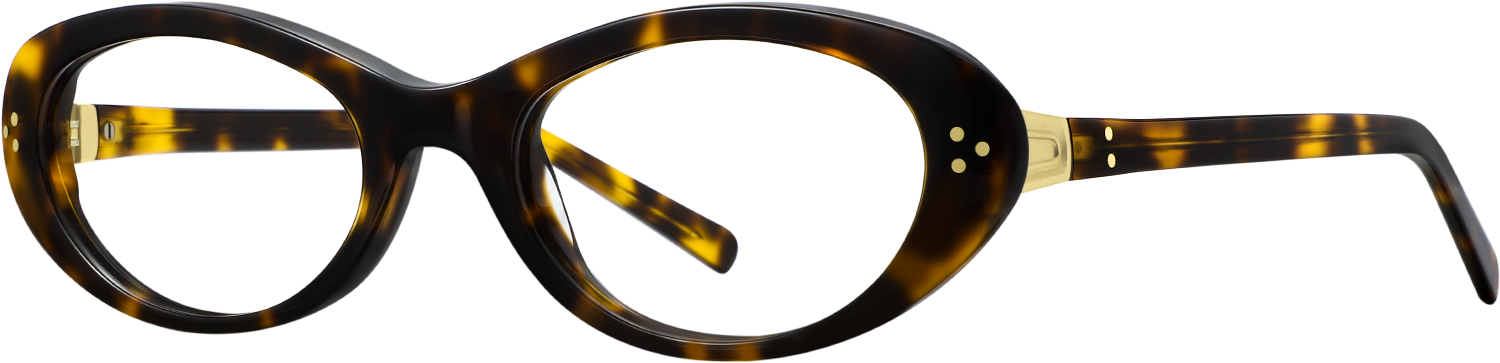 Side view of Fytoo Oval Tortoiseshell Acetate Full Rim Eyeglasses