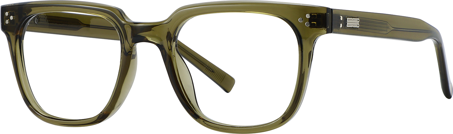 Side view of Fytoo Square Green TR90 Full Rim Eyeglasses