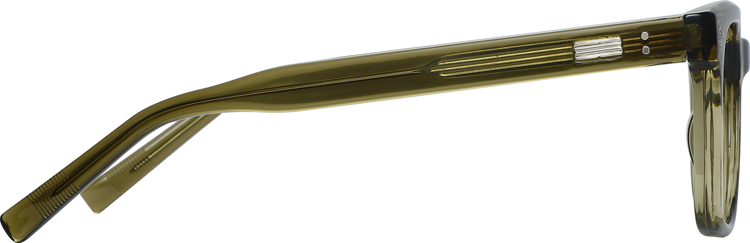 Side view of Fytoo Square Green TR90 Full Rim Eyeglasses