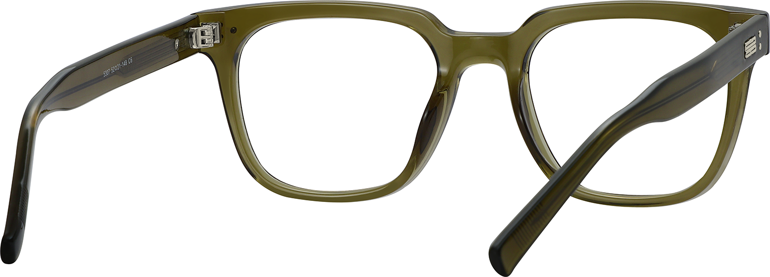 Side view of Fytoo Square Green TR90 Full Rim Eyeglasses