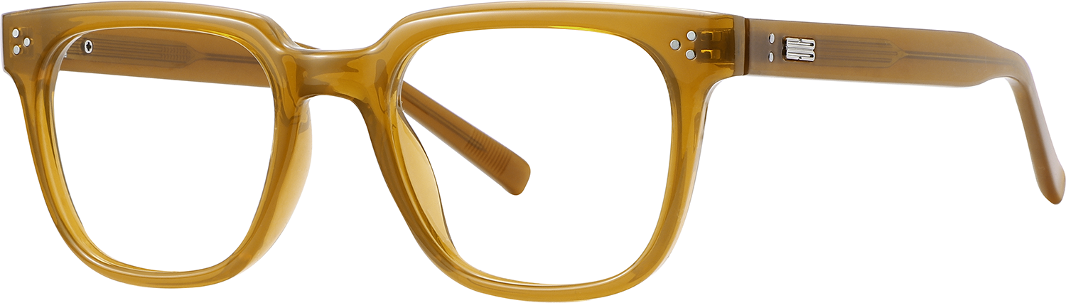 Side view of Fytoo Square Orange TR90 Full Rim Eyeglasses