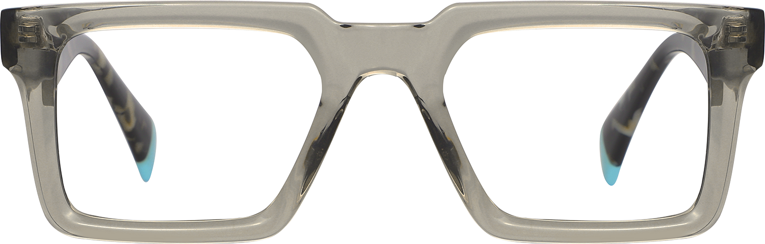 Fytoo Rectangle Grey Acetate Full Rim Eyeglasses-image-FT996920-01