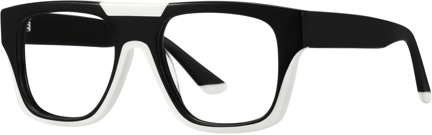 Side view of Fytoo Square Two Tone Acetate Full Rim Eyeglasses