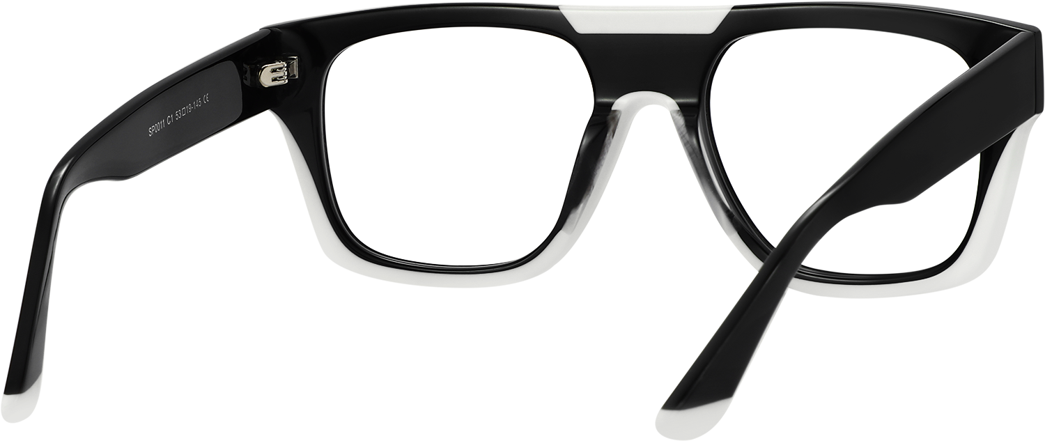Side view of Fytoo Square Two Tone Acetate Full Rim Eyeglasses