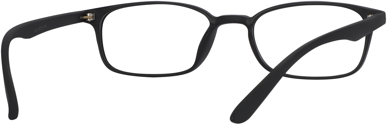 Side view of Fytoo Rectangle Black TR90 Full Rim Eyeglasses