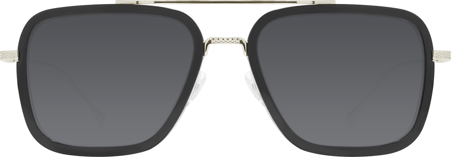 Fytoo Aviator Black Metal TR90 Full Rim Eyeglasses-image-FTM0688-01