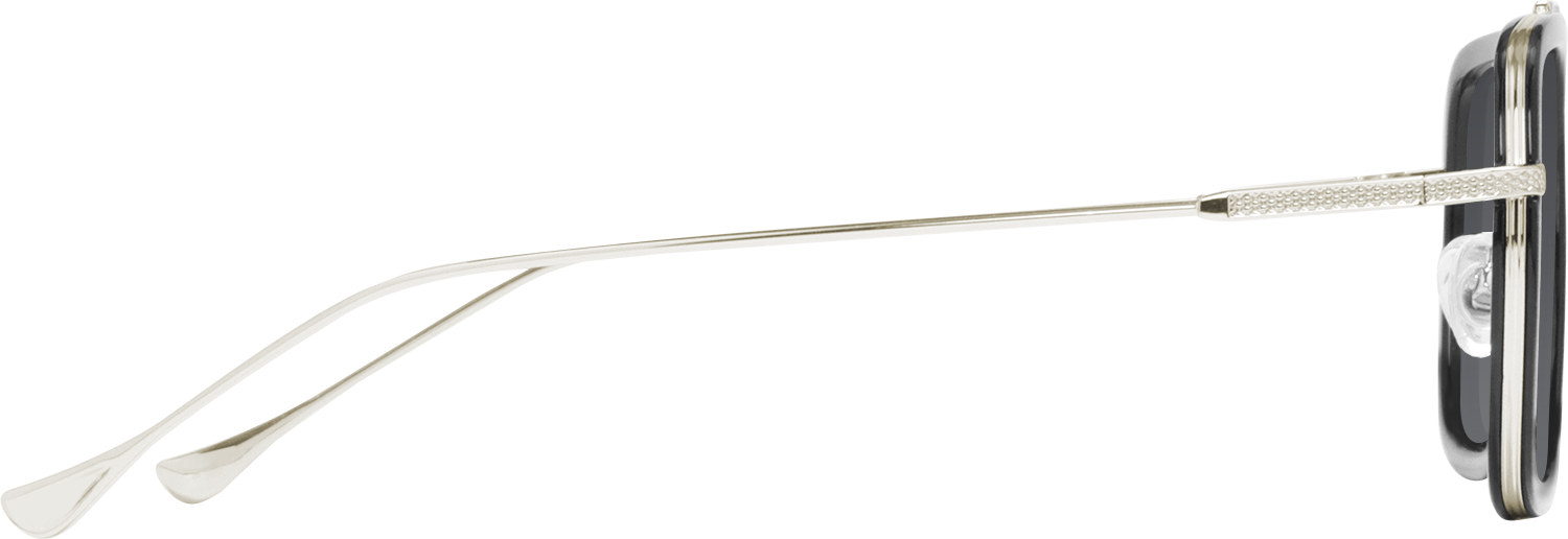 Side view of Fytoo Aviator Black Metal TR90 Full Rim Eyeglasses