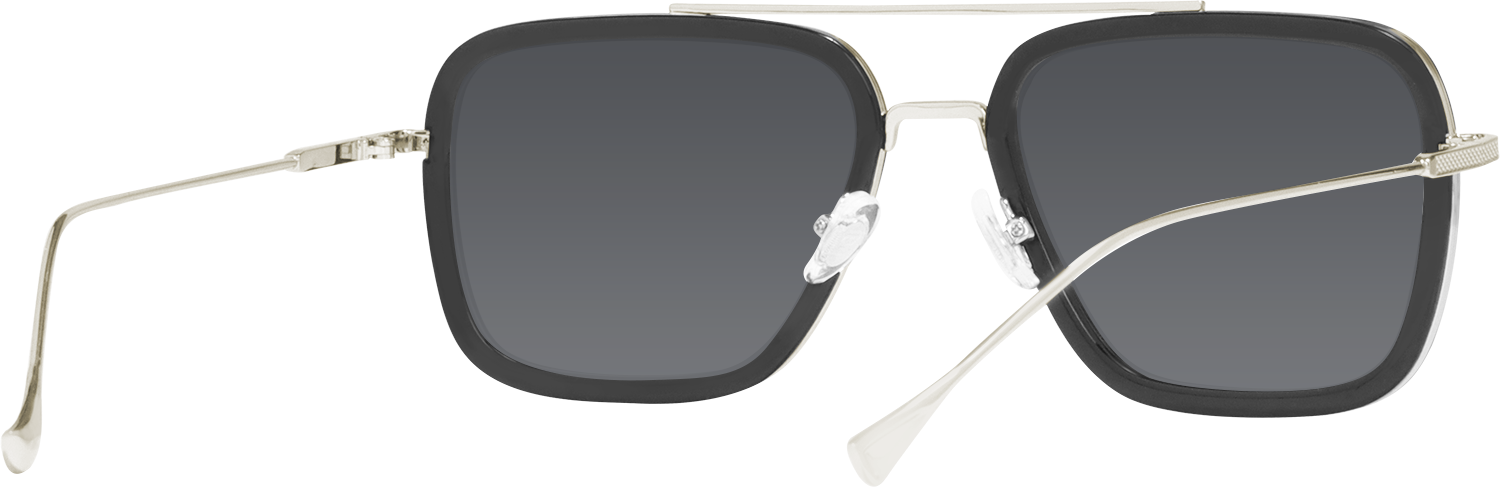 Side view of Fytoo Aviator Black Metal TR90 Full Rim Eyeglasses