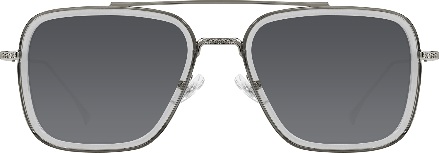 Fytoo Aviator Grey Metal TR90 Full Rim Eyeglasses-image-FTM0688-06