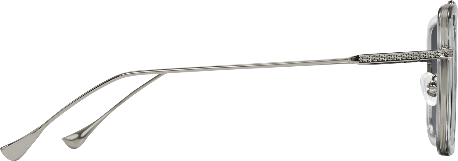 Side view of Fytoo Aviator Grey Metal TR90 Full Rim Eyeglasses