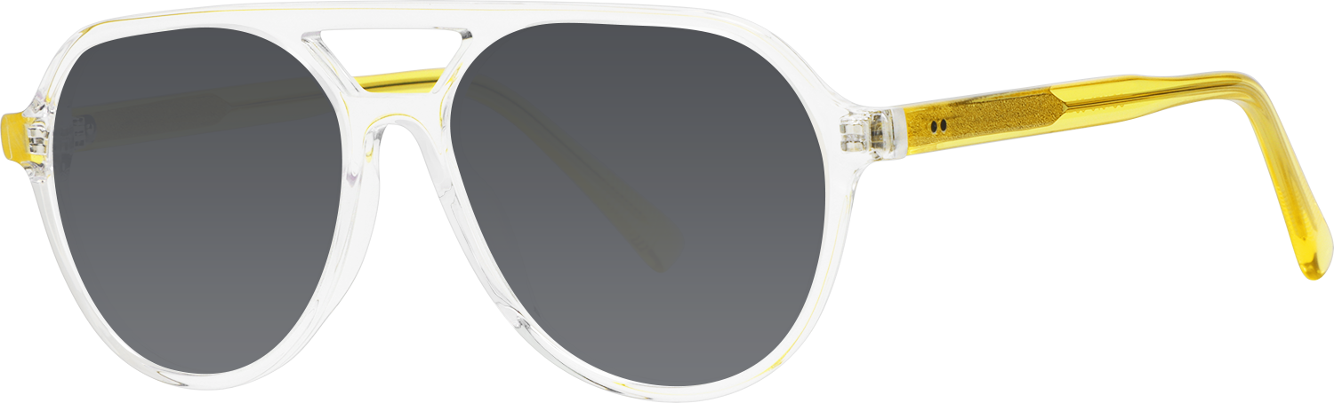 Side view of Fytoo Aviator Transparent Acetate Full Rim Eyeglasses