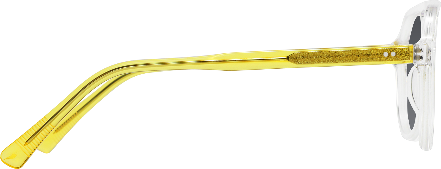 Side view of Fytoo Aviator Transparent Acetate Full Rim Eyeglasses