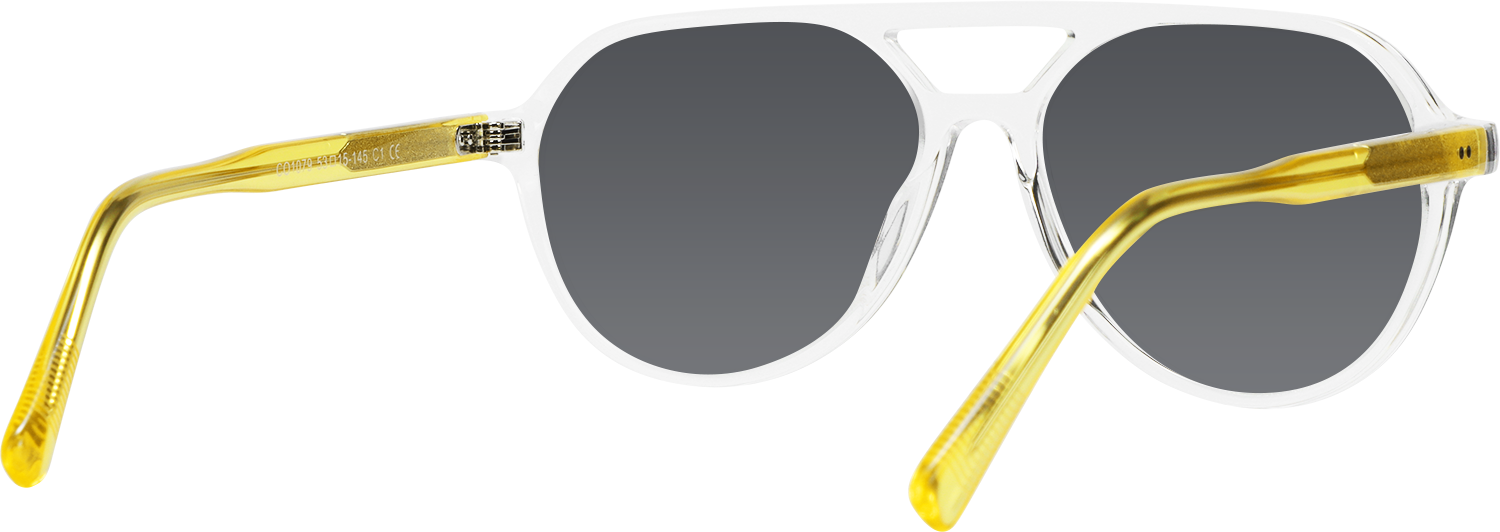 Side view of Fytoo Aviator Transparent Acetate Full Rim Eyeglasses
