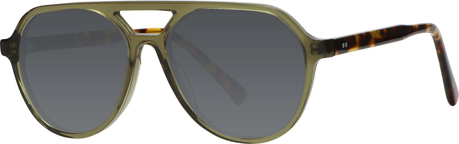 Side view of Fytoo Aviator Green Acetate Full Rim Eyeglasses