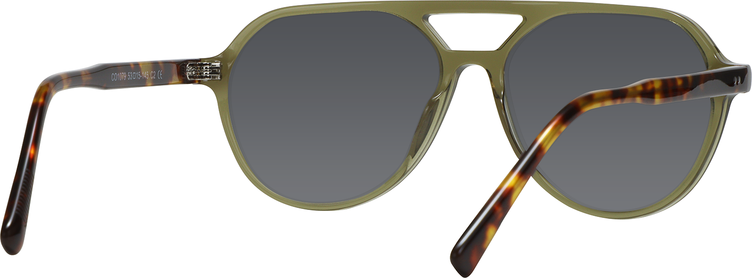Side view of Fytoo Aviator Green Acetate Full Rim Eyeglasses