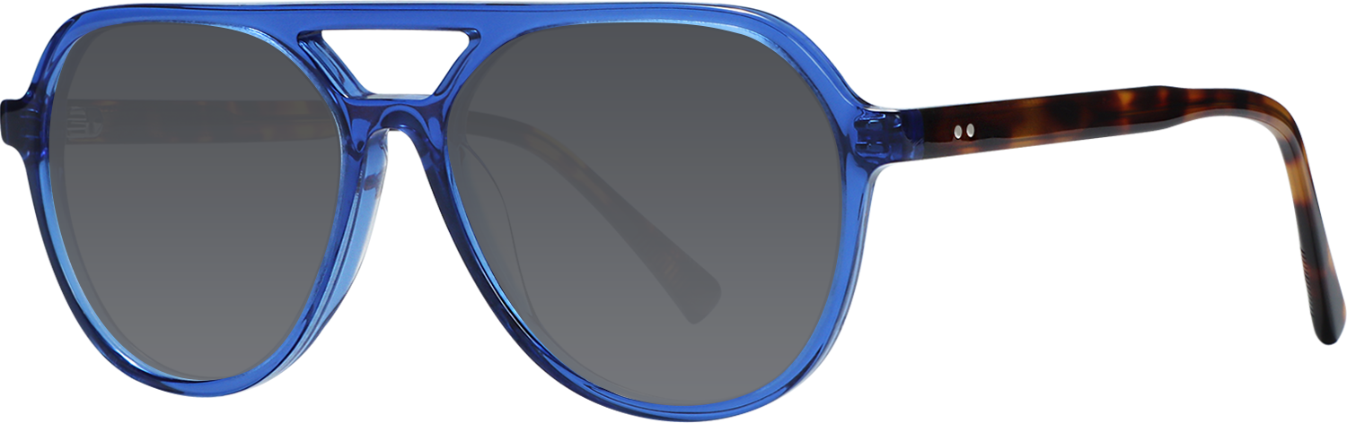 Side view of Fytoo Aviator Blue Acetate Full Rim Eyeglasses