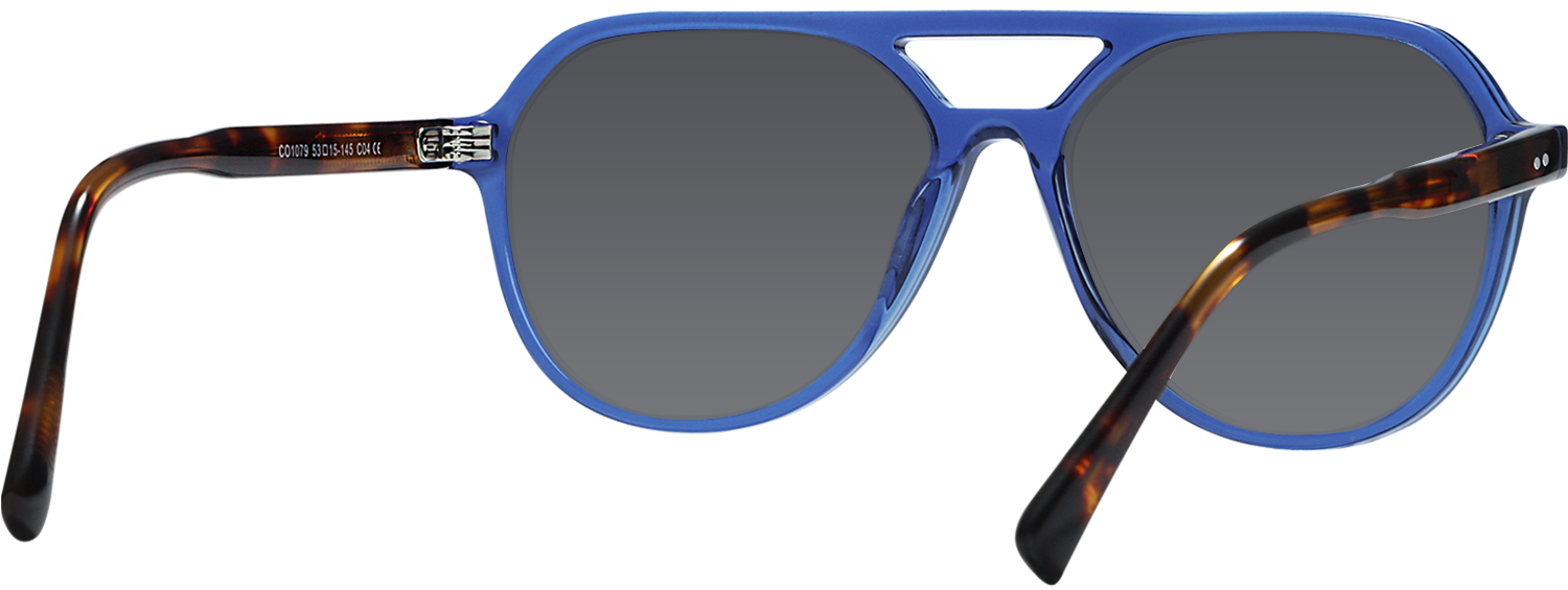 Side view of Fytoo Aviator Blue Acetate Full Rim Eyeglasses