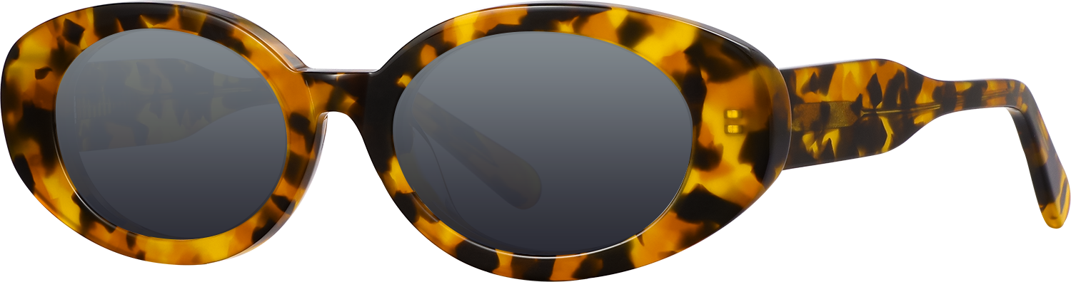 Side view of Fytoo Oval Tortoiseshell Acetate Full Rim Eyeglasses