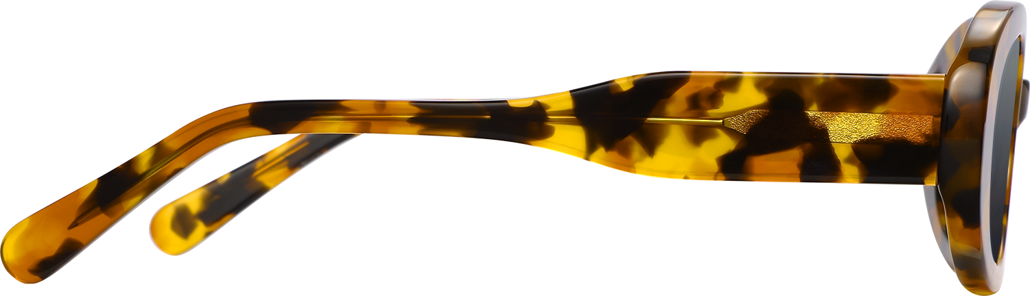 Side view of Fytoo Oval Tortoiseshell Acetate Full Rim Eyeglasses