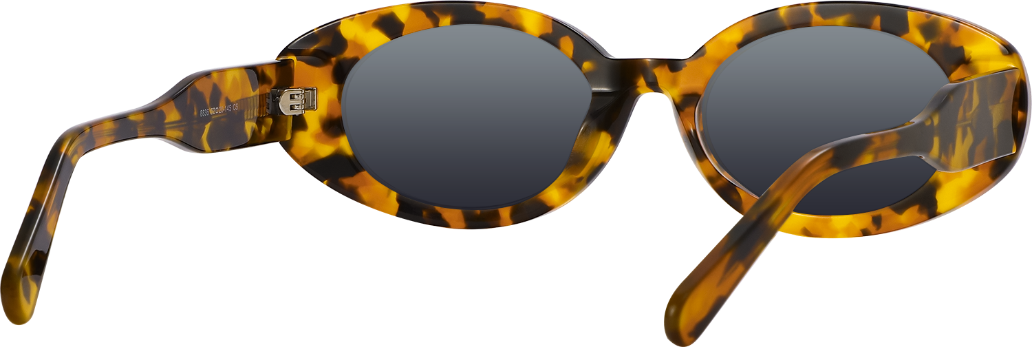 Side view of Fytoo Oval Tortoiseshell Acetate Full Rim Eyeglasses