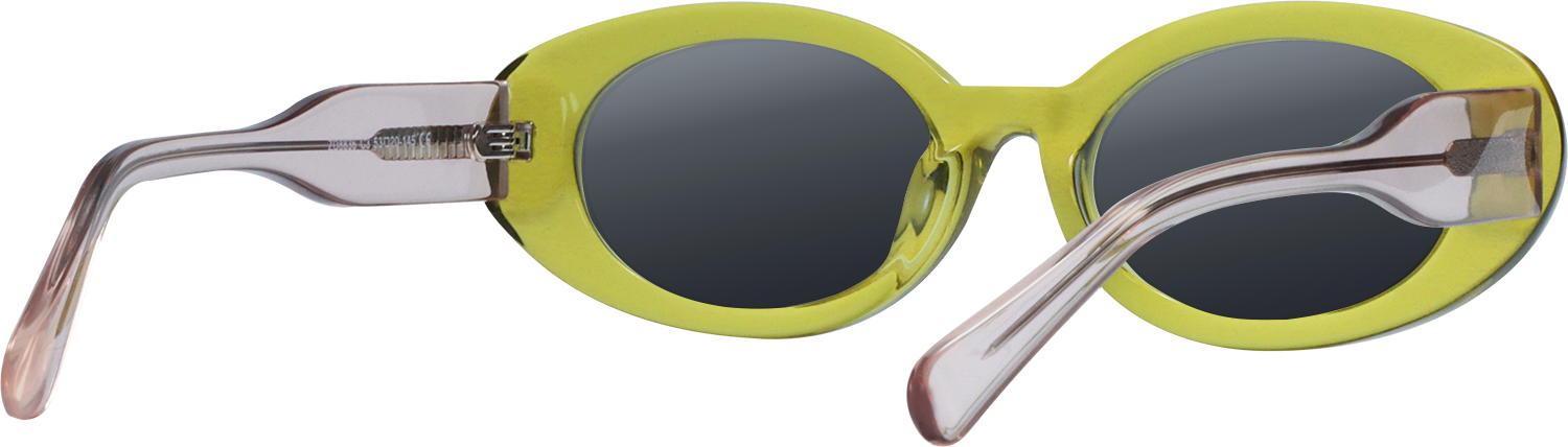 Side view of Fytoo Oval Green Acetate Full Rim Eyeglasses