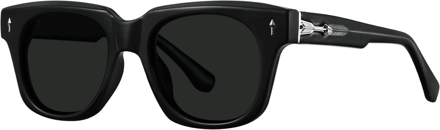 Side view of Fytoo Square Black TR90 Full Rim Eyeglasses