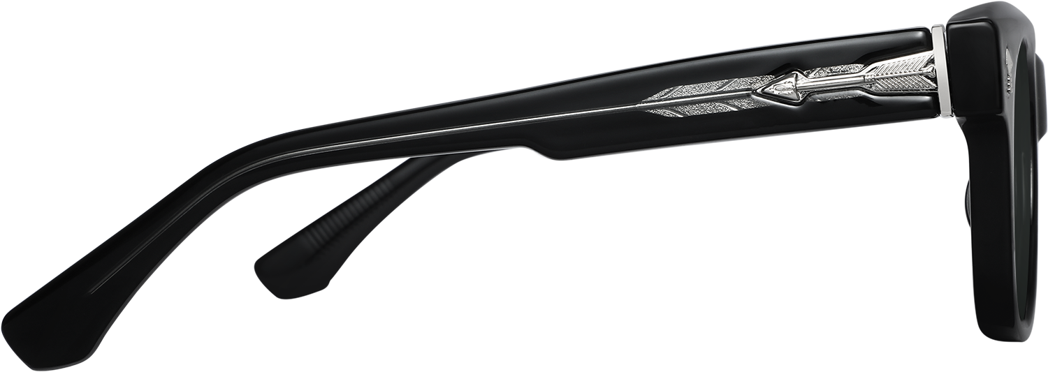 Side view of Fytoo Square Black TR90 Full Rim Eyeglasses