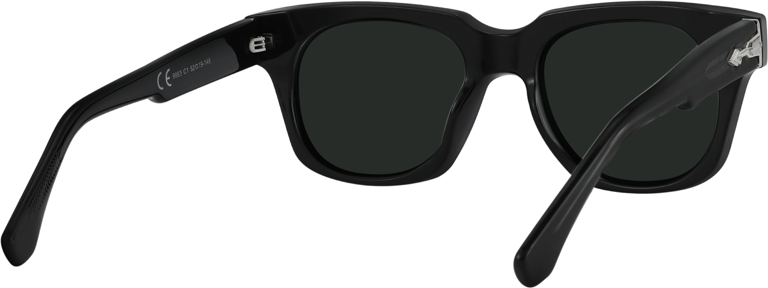 Side view of Fytoo Square Black TR90 Full Rim Eyeglasses