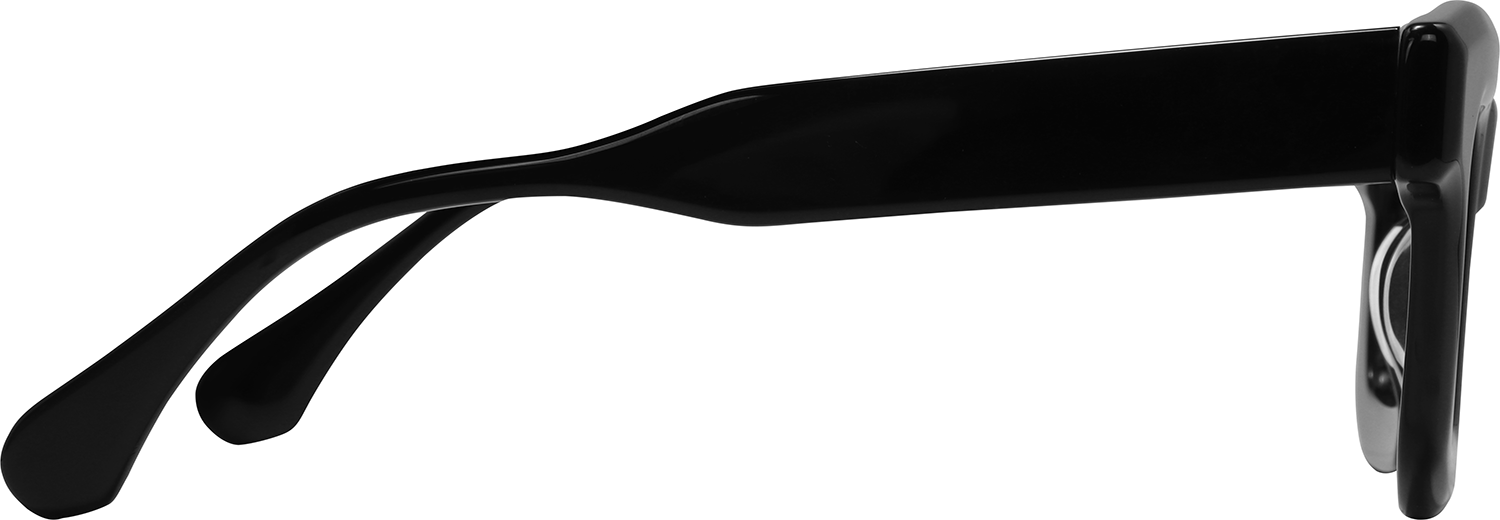 Side view of Fytoo Square Black Acetate Full Rim Eyeglasses