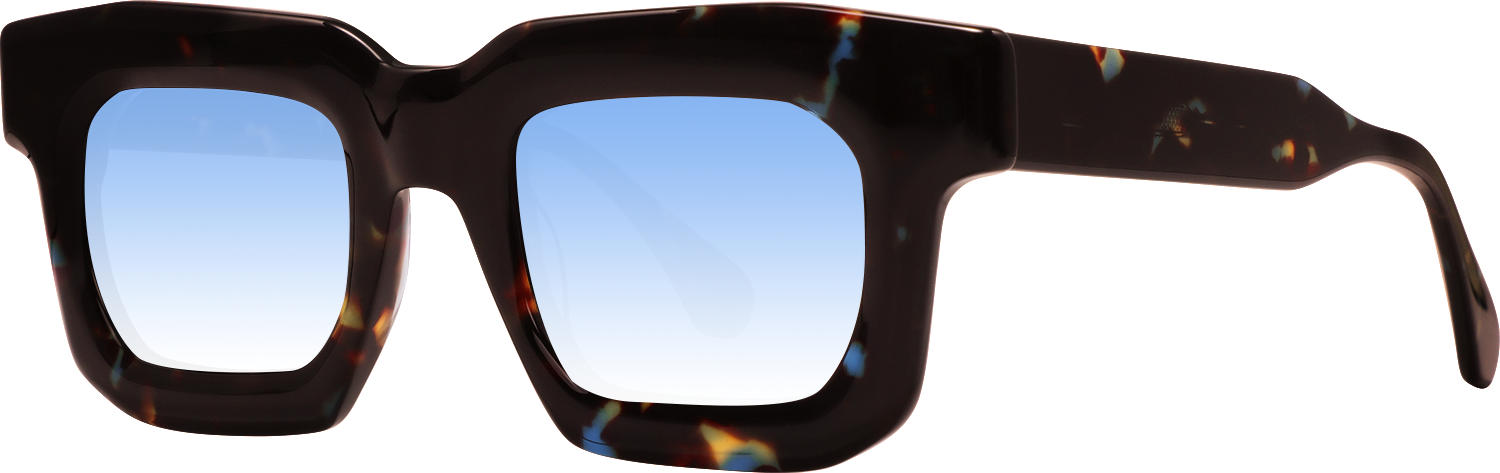 Side view of Fytoo Square Tortoiseshell Acetate Full Rim Eyeglasses
