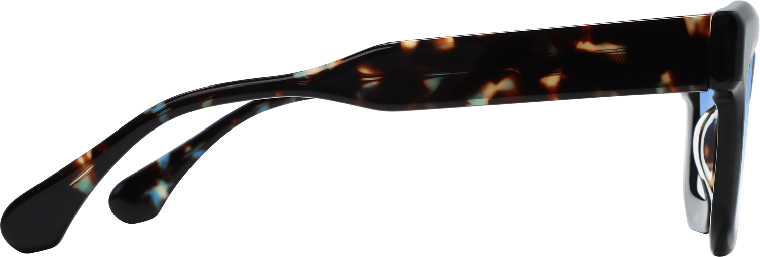Side view of Fytoo Square Tortoiseshell Acetate Full Rim Eyeglasses