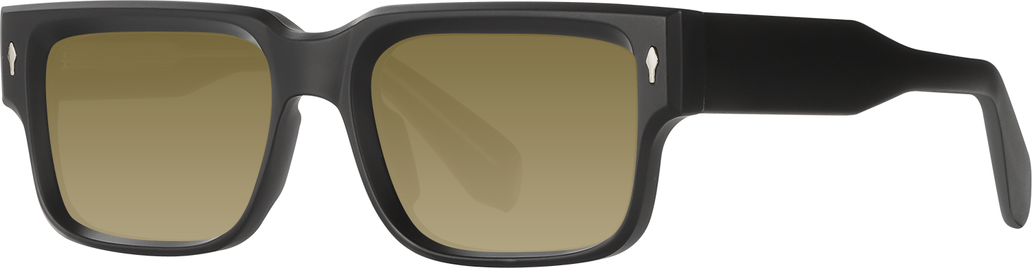 Side view of Fytoo Rectangle Black Acetate TR90 Full Rim Eyeglasses